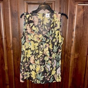 Cabi Osaka Nights Floral Ruffle Blouse #3265